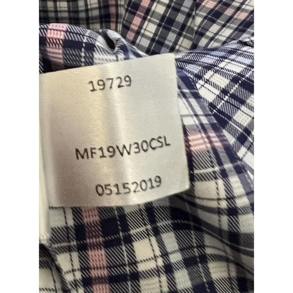 Peter Millar Crown Button Up Shirt Mens Size Medium Stretch‎ Plaid Long Sleeve - Picture 10 of 10